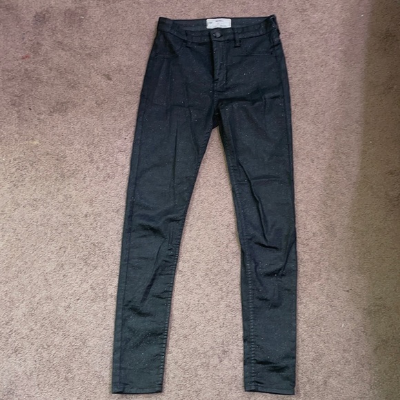Free people black sparkle jeans size W 25 - Picture 2 of 6